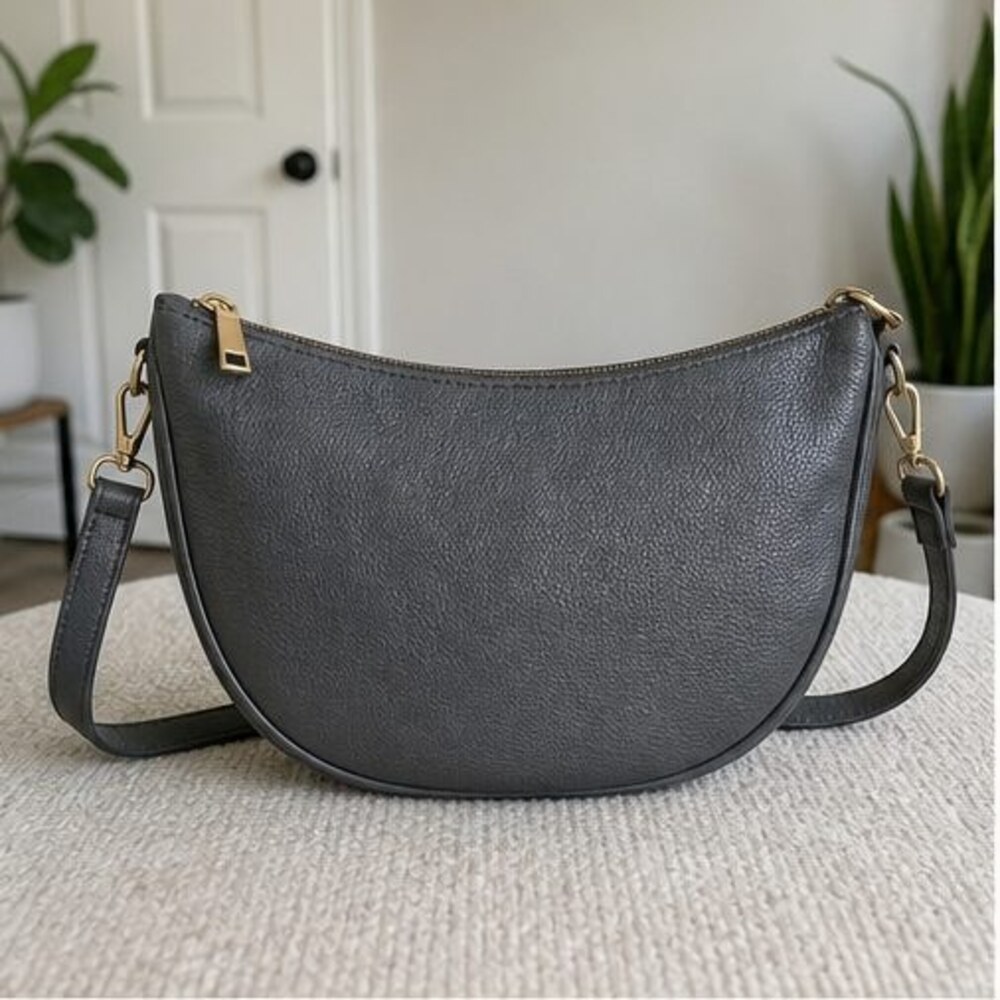 Tan Zip Crossbody Bag